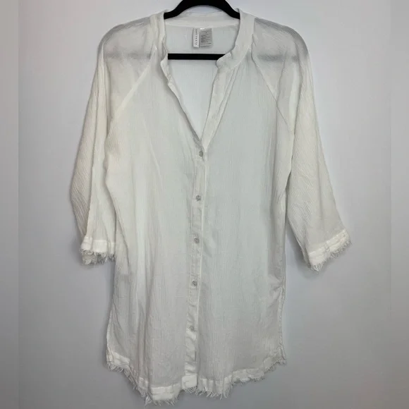 Sanctuary cotton beach fringe hem blouse size small - Picture 1 of 7